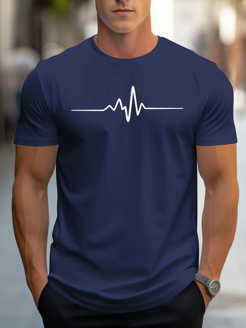 Camiseta Masculina 100% Algodão com Estampa Gráfica