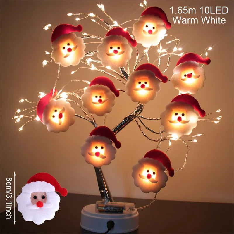 Luzes de Natal LED com Bonecos de Neve – Decoração Charmosa para o Natal 2024