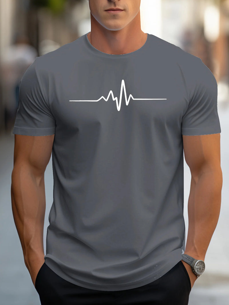 Camiseta Masculina 100% Algodão com Estampa Gráfica