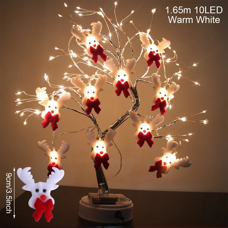 Luzes de Natal LED com Bonecos de Neve – Decoração Charmosa para o Natal 2024