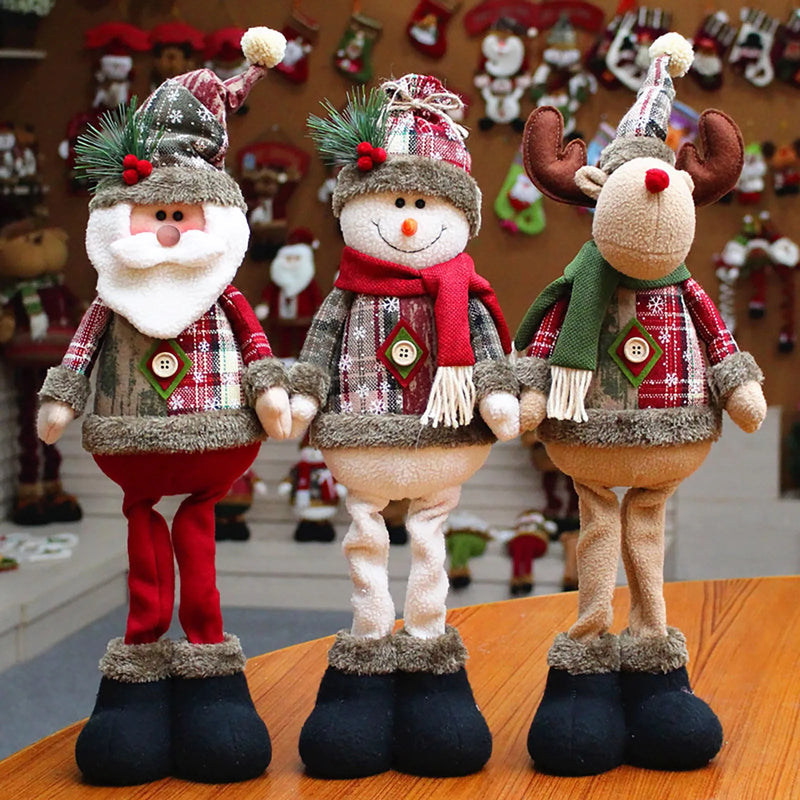 Bonecos Decorativos Natalinos - Escolha Papai Noel, Boneco de Neve ou Rena