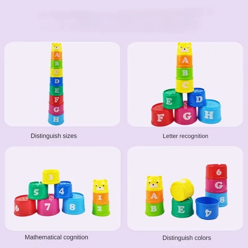 Jogo de Empilhamento e Competição de Copos para Crianças