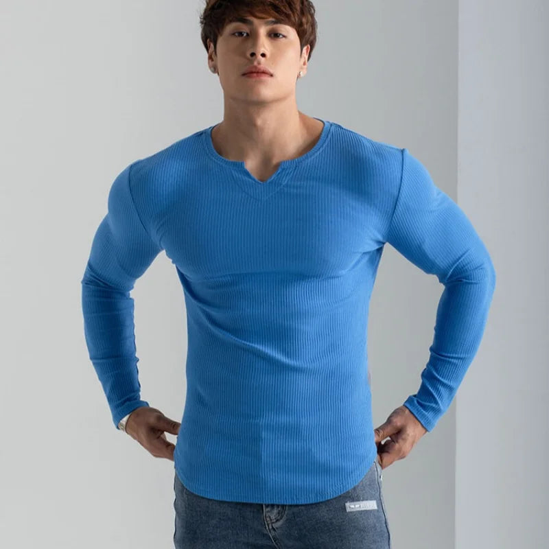 Camiseta Masculina de Verão Slim Fit