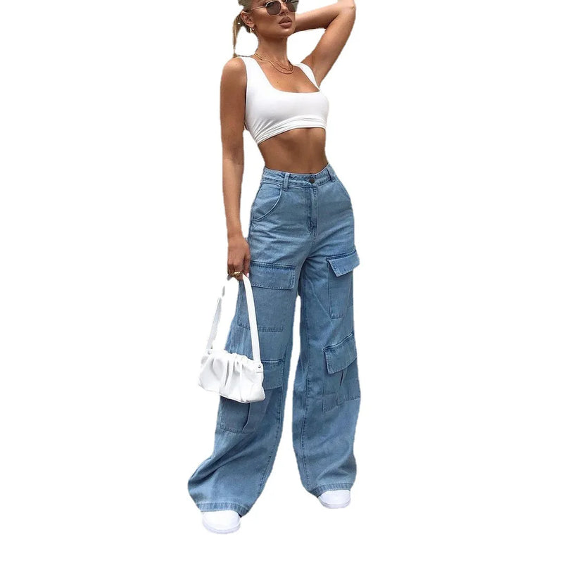 Jeans Cargo Wide Leg