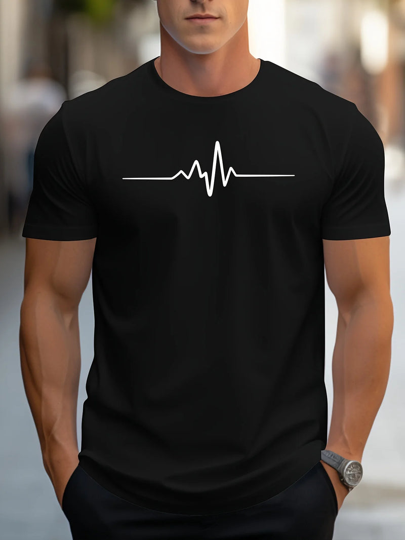 Camiseta Masculina 100% Algodão com Estampa Gráfica