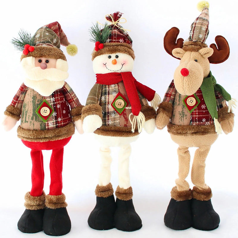 Bonecos Decorativos Natalinos - Escolha Papai Noel, Boneco de Neve ou Rena